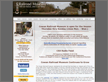 Tablet Screenshot of cowanrailroadmuseum.org